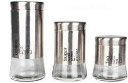 3pcs glass canister set