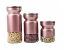 3pcs glass canister set