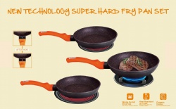 Forge aluminum mega stone fry pan set