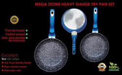 Forge aluminum metallic fry pan set