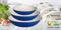 Forge aluminum speckle fry pan set