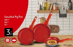 Forge aluminum speckle fry pan set