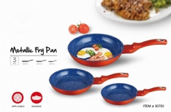 Forge aluminum metallic fry pan set