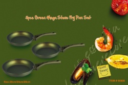 Forge aluminum mega stone fry pan set