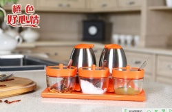 6pcs glass canister set