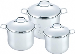 6pcs stainless steel belly shape stock pot set