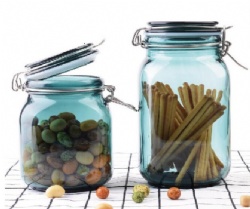 2pcs glass jar set