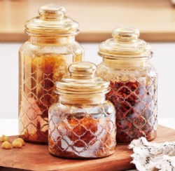 3pcs galss jar set