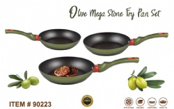 Forge aluminum mega stone fry pan set