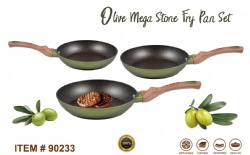 Forge aluminum mega stone fry pan set