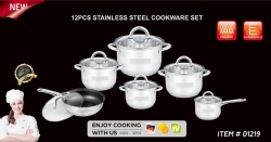 12pcs stainless steel cookware set