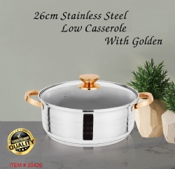 6pcs stainless steel low casserole set