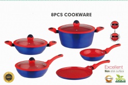 8pcs Forge aluminum cookware set