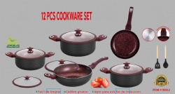 12pcs aluminum cookware set