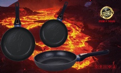 3pcs aluminum lava stone fry pan set