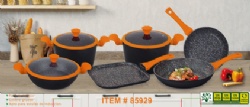 9pcs forge aluminum cookware set