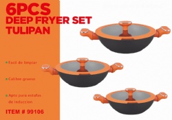 6pcs froge aluminum deep fryer set