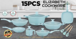 15pcs forge aluminum cookware set