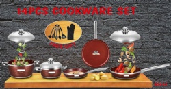 14pcs aluminum cookware set