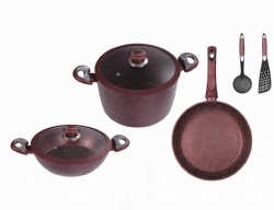 7pcs forge aluminum cookware set