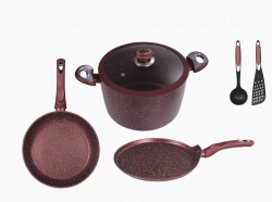 6pcs forge aluminum cookware set