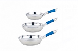 3pcs stainless steel fry pan set