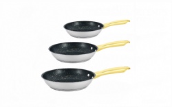 3pcs stainless steel fry pan set