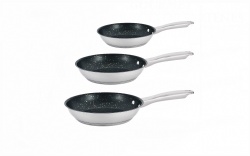 3pcs stainless steel fry pan set